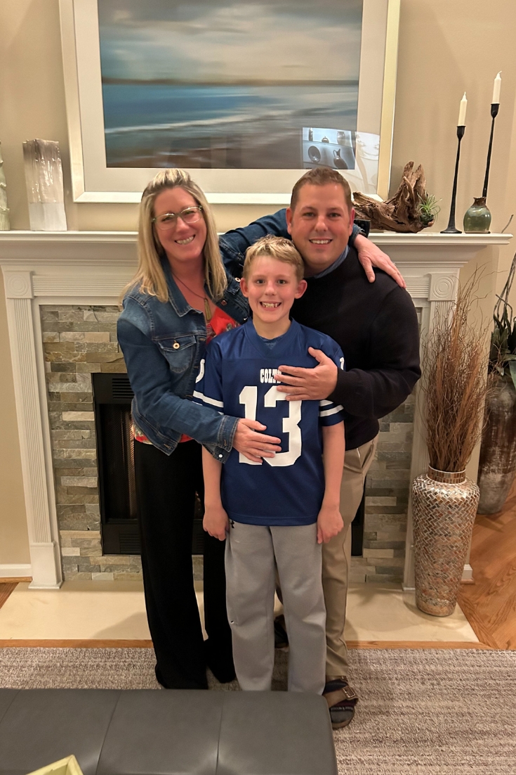 Jess Healey, WordPress Website Designer, with her husband and son